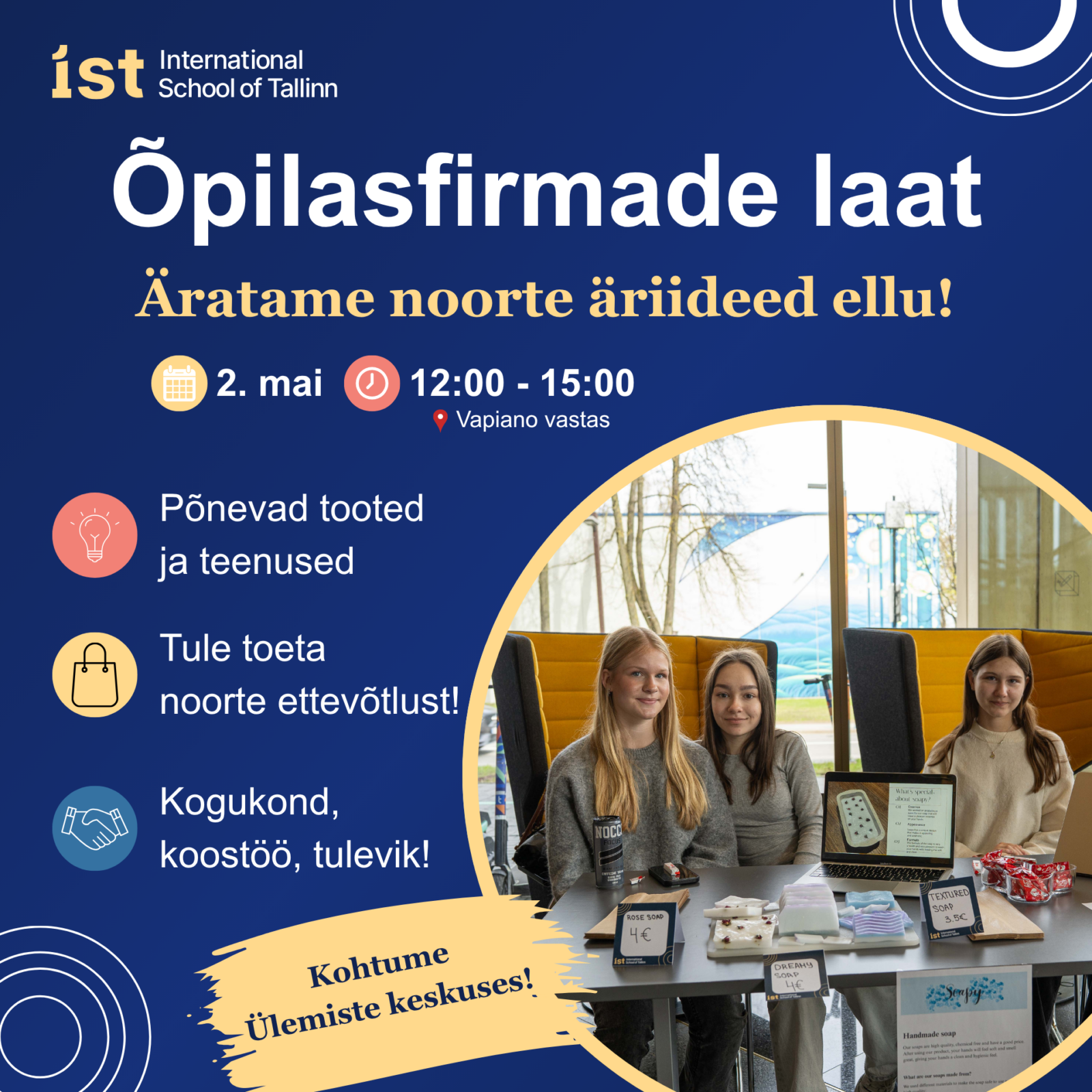 Tallinna rahvusvahelise kooli (IST) õpilasfirmade laat