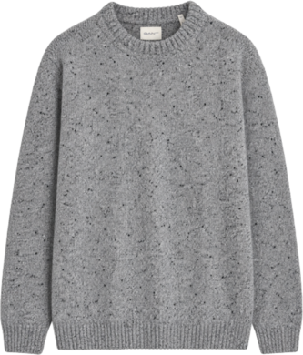 Серый шерстяной свитер GANT